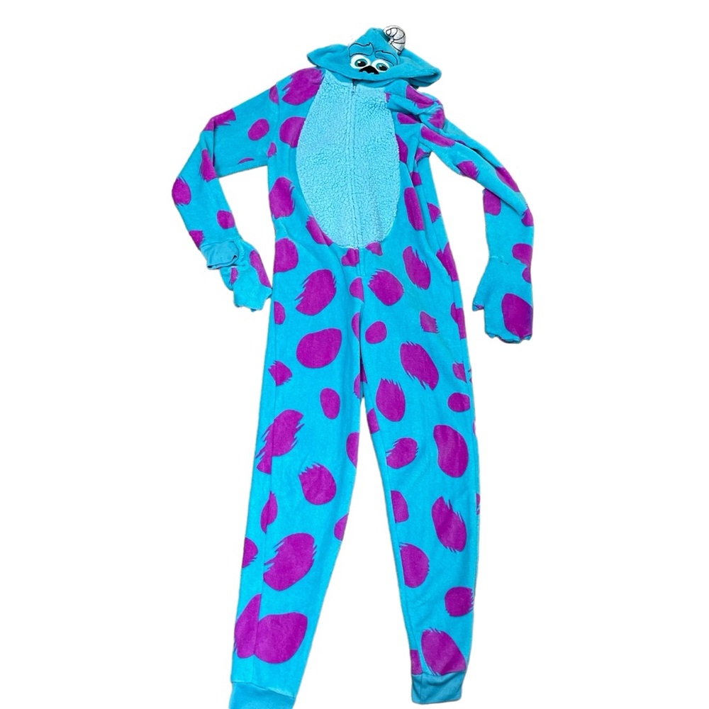 Disney Monsters Inc. Sulley Kigurumi Sherpa Fleece Cosplay Costume One Piece XL